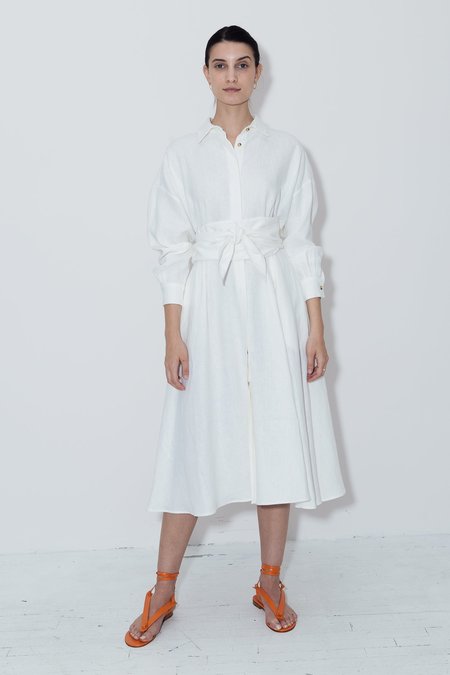 erica tanov summer linen smock dress