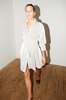 Datura Linen Short Shirt Dress - White - Thumbnail 1