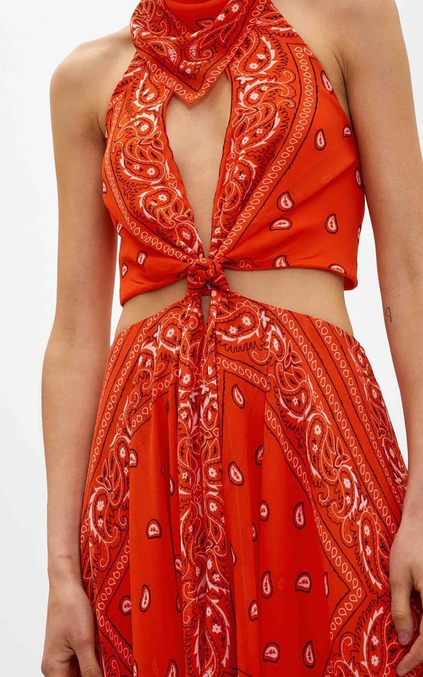 open lace back dress Rockabilly Girl with Red Bandana • Art Print – Miss Fluff's Shop
