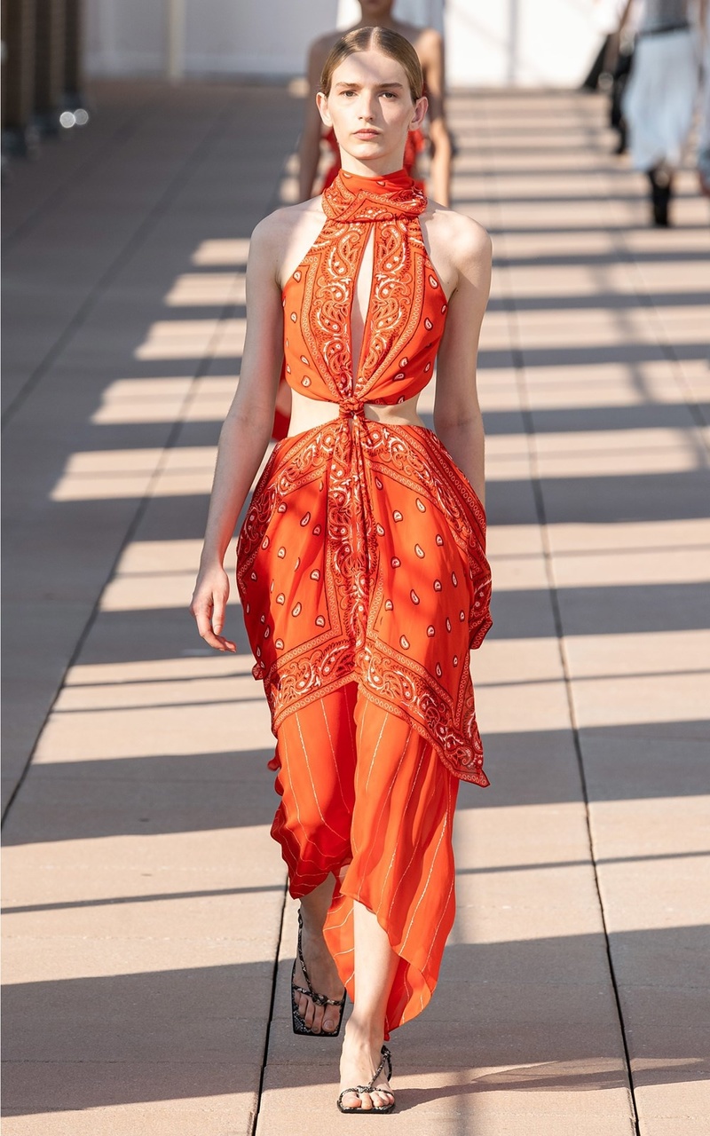 Dion Lee Bandana Knot Dress Poppy