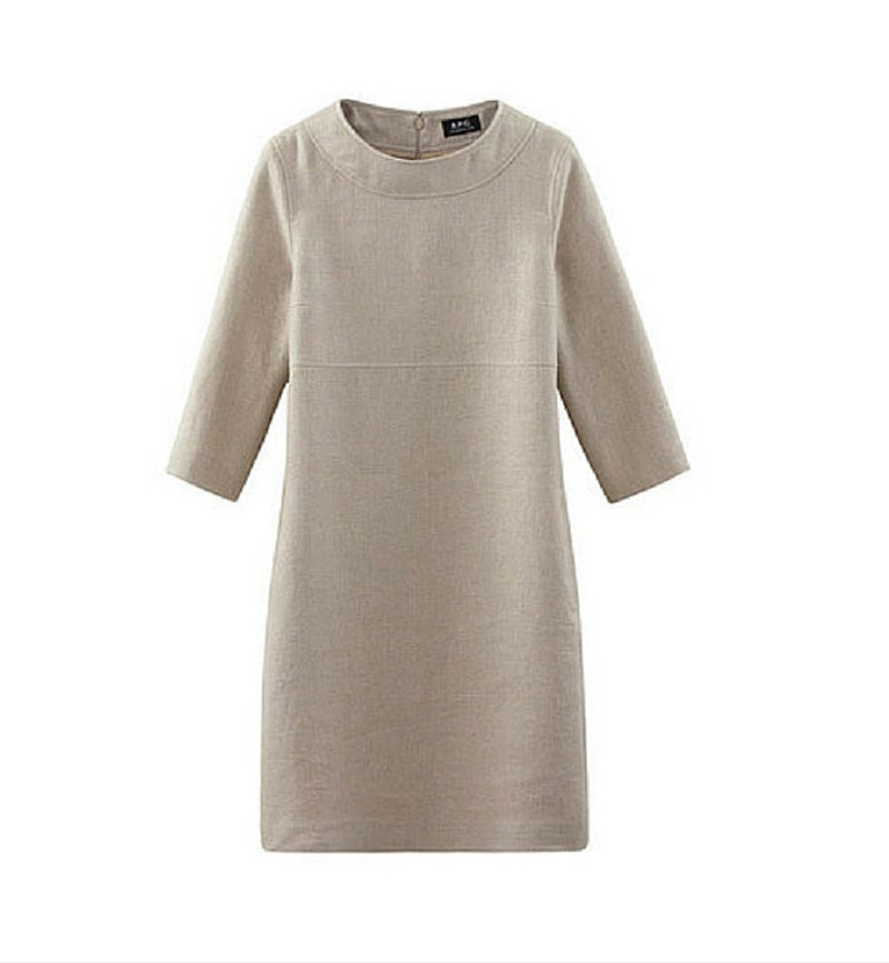 ワンピース A.P.C. Woman Dress Beige COHECF35151 BAA A.P.C. Beige Baba Dress | Garmentory