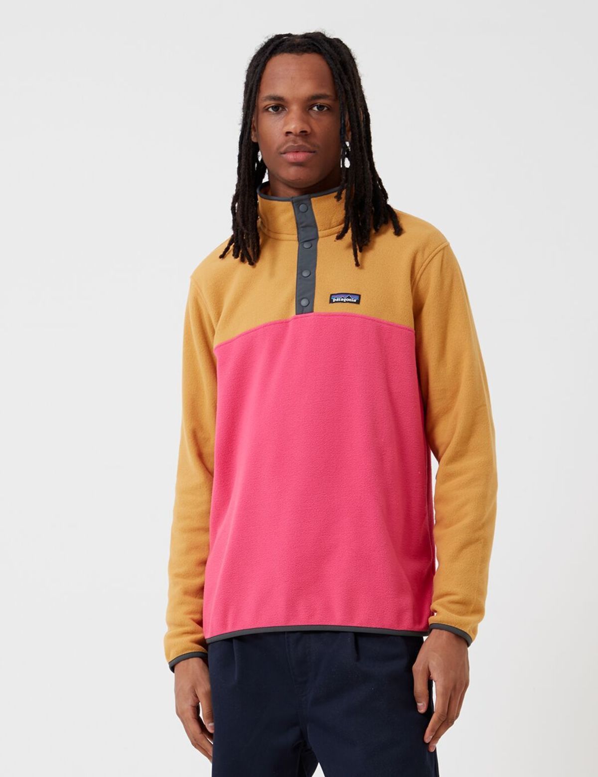 Patagonia Micro D Snap-T Pullover Ultra Pink Garmentory