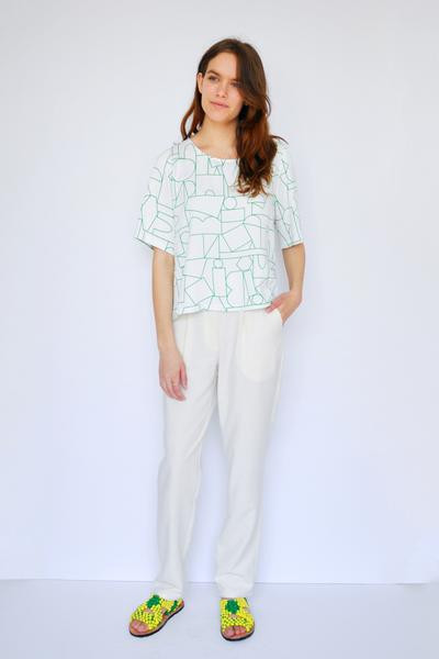Dusen Dusen Blockhead Green Big Tee Dusen Dusen Blockhead Green Big Tee