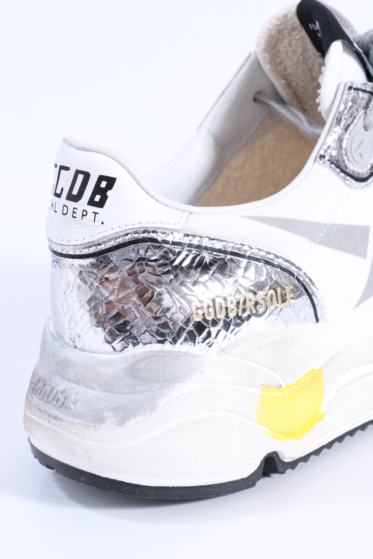 Golden Goose Running Sole Sneakers - White / Silver | Garmentory