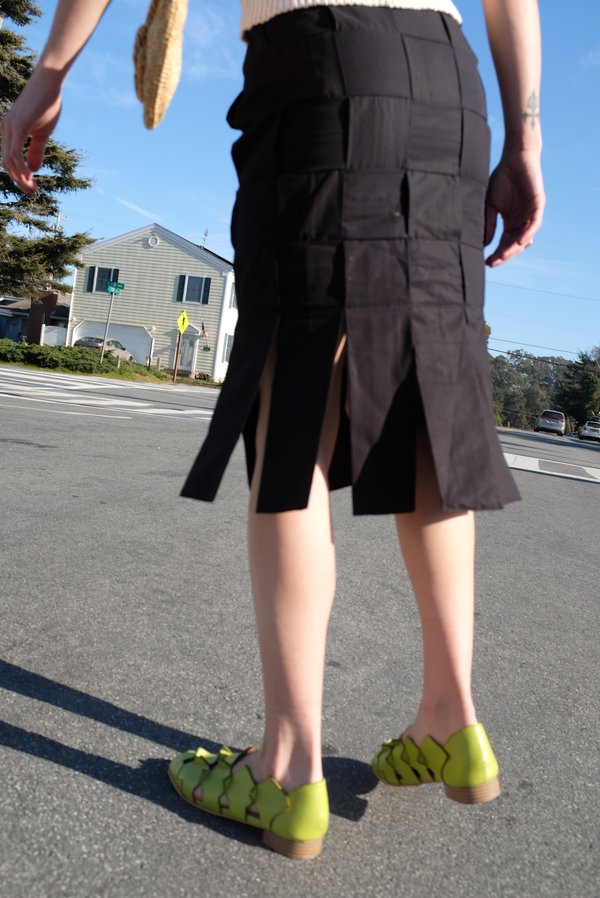 Beklina Square Pieced Flats - Lime Beklina Square Pieced Flats - Lime