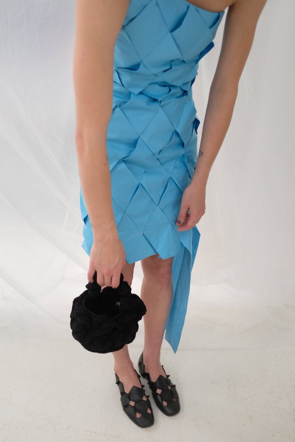 Mozh Mozh Checkered Colibri Dress - Azul Mozh Mozh Checkered Colibri Dress - Azul