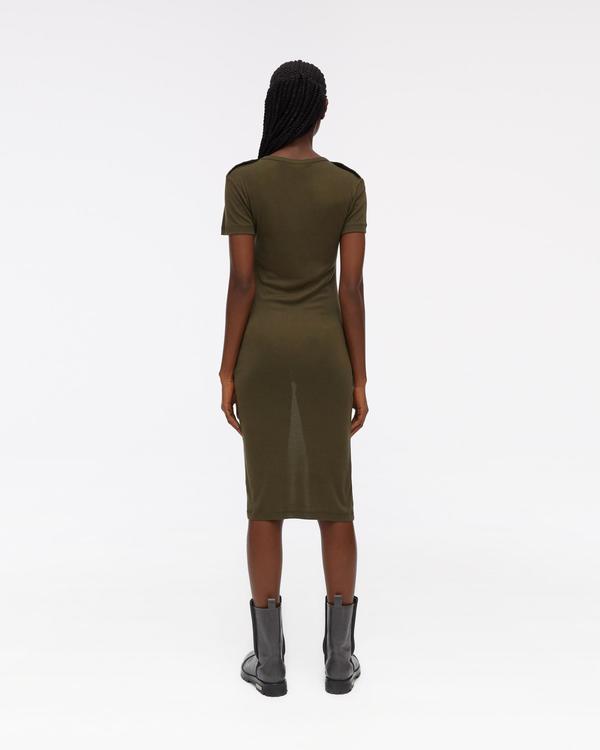 Helmut Lang Silk Rib Dress - Sage Helmut Lang Silk Rib Dress - Sage