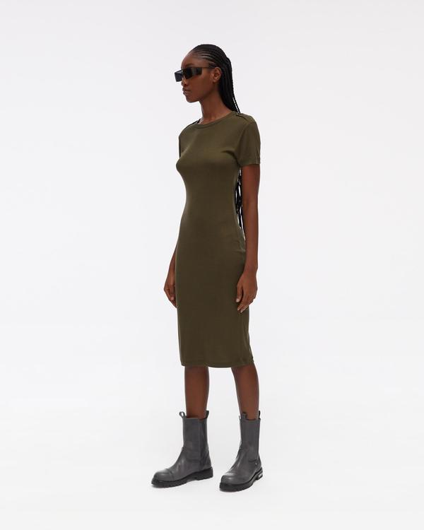 Helmut Lang Silk Rib Dress - Sage Helmut Lang Silk Rib Dress - Sage