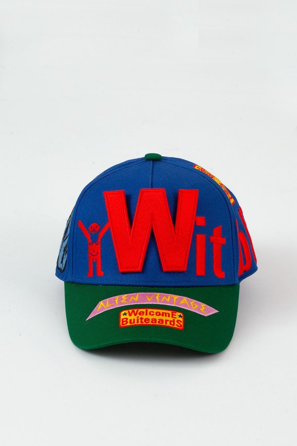Walter Van Beirendonck WitblitZ Cap - Blue/Green | Garmentory