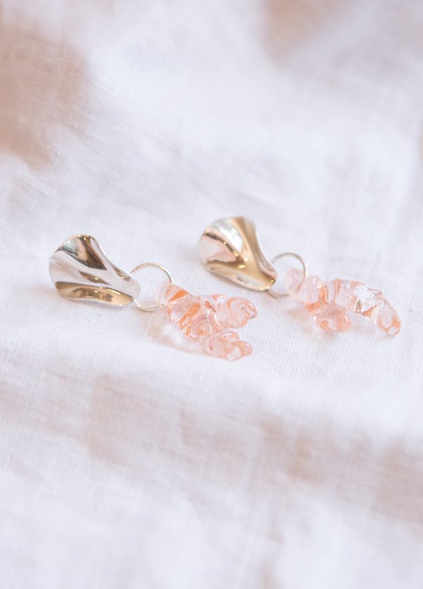 Cled Coral Reef Earrings - Sterling Silver Cled Coral Reef Earrings - Sterling Silver