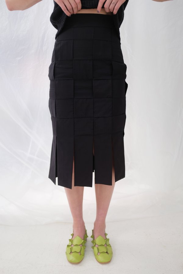 Mozh Mozh Checkered Arna Skirt - Black Mozh Mozh Checkered Arna Skirt - Black