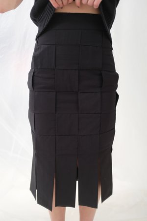 Mozh Mozh Checkered Arna Skirt - Black Mozh Mozh Checkered Arna Skirt - Black