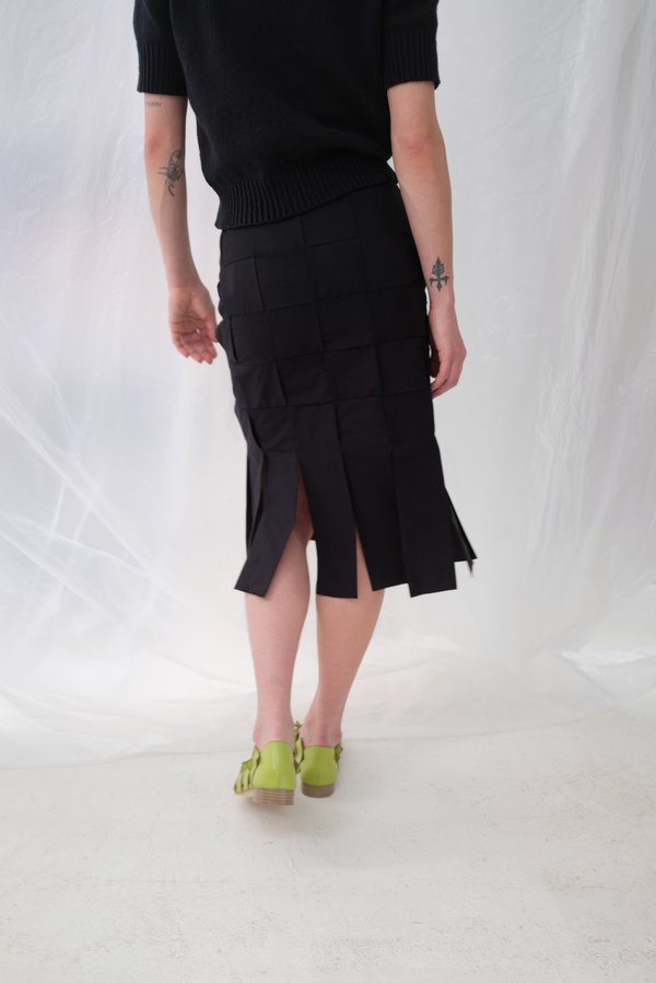 Mozh Mozh Checkered Arna Skirt - Black Mozh Mozh Checkered Arna Skirt - Black