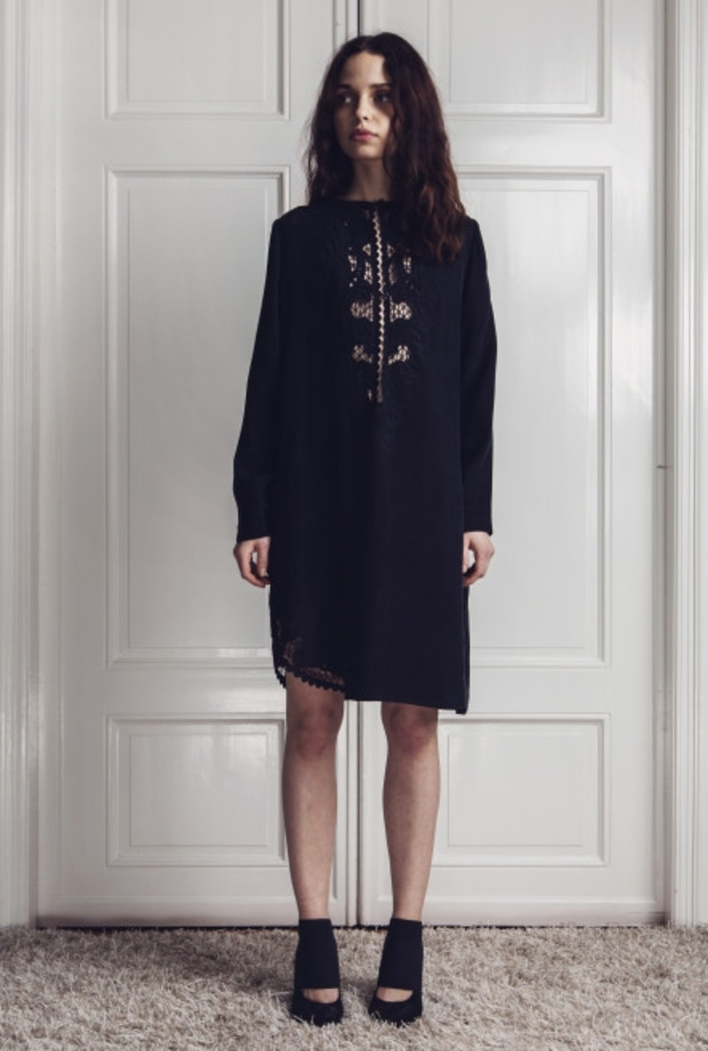 sachin and babi light blue dress Black Embroidered Shift Dress with Scalloped Sleeves & POCKETS
