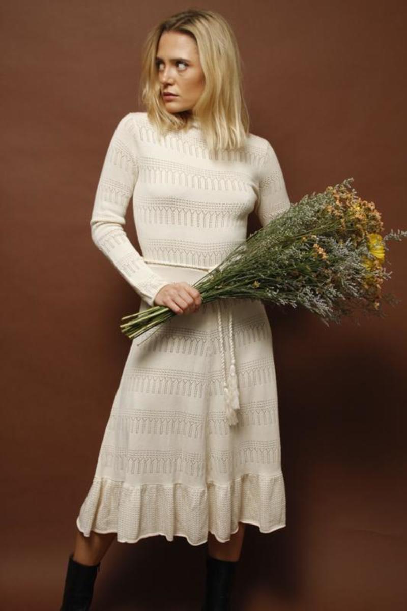 SESSUN KASSARI KNIT DRESS - IVORY | Garmentory