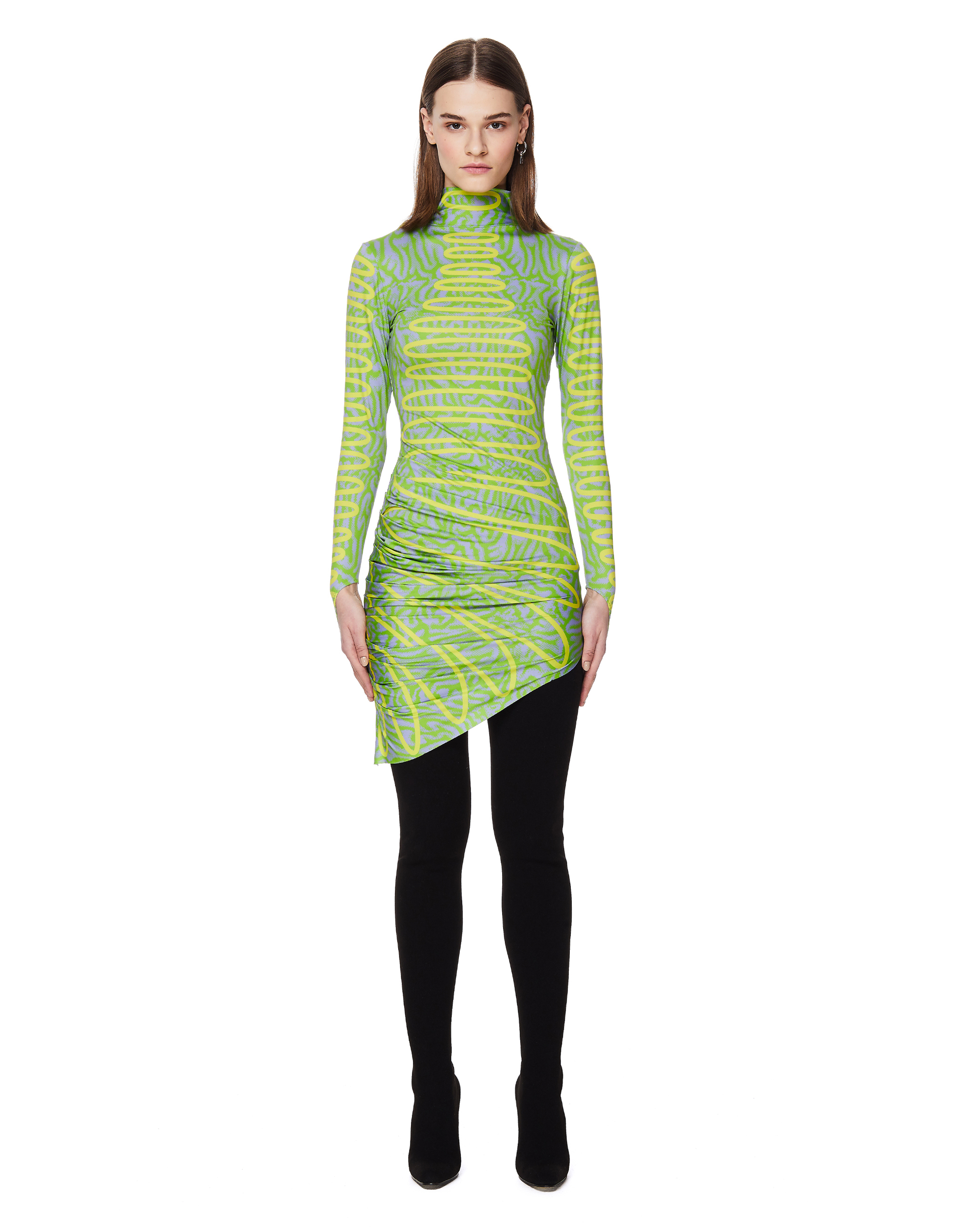 Maisie Wilen Mini Dress - green / yellow | Garmentory