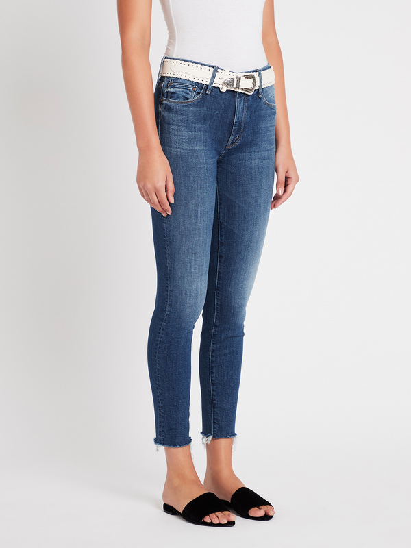 Mother Denim The Looker Ankle Fray - Dark Denim Mother Denim The Looker Ankle Fray - Dark Denim