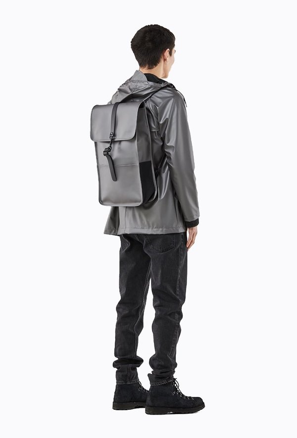 Unisex Rains Backpack - Metallic Charcoal | Garmentory display picture 1