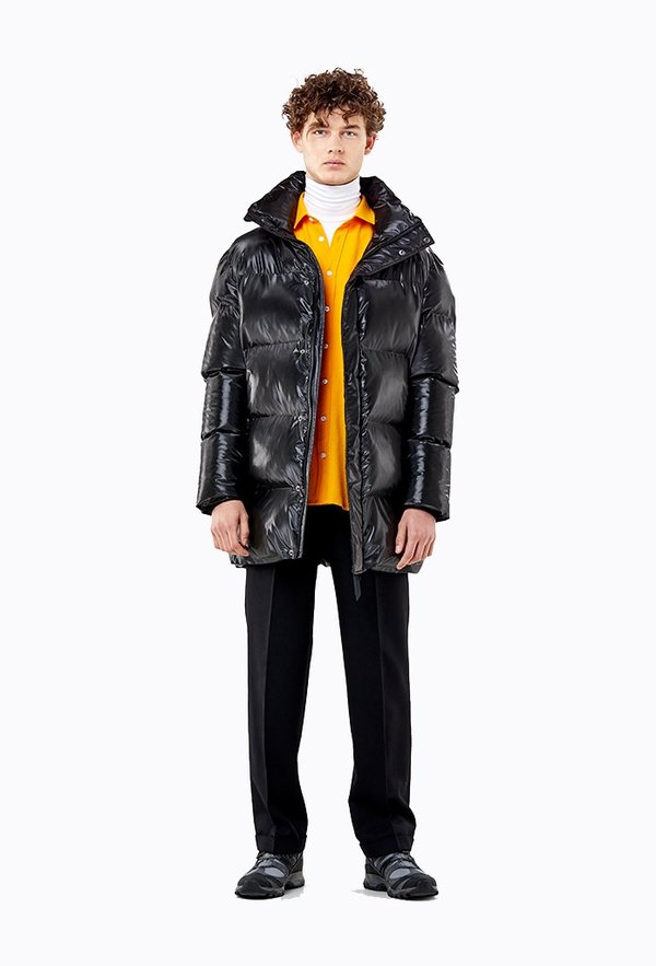 Rains Puffer Coat Shiny Black Garmentory