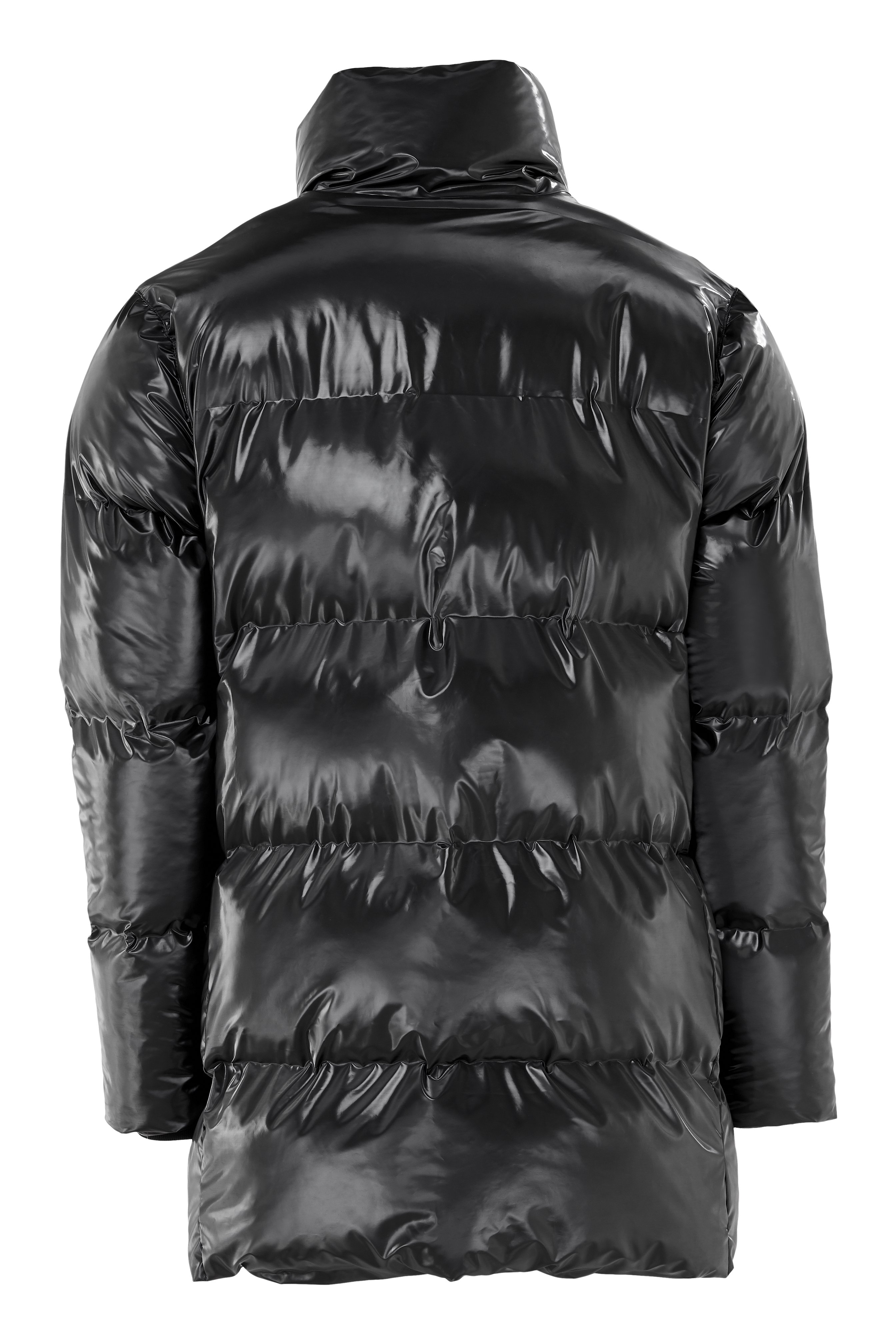Rains Puffer Coat Shiny Black Garmentory