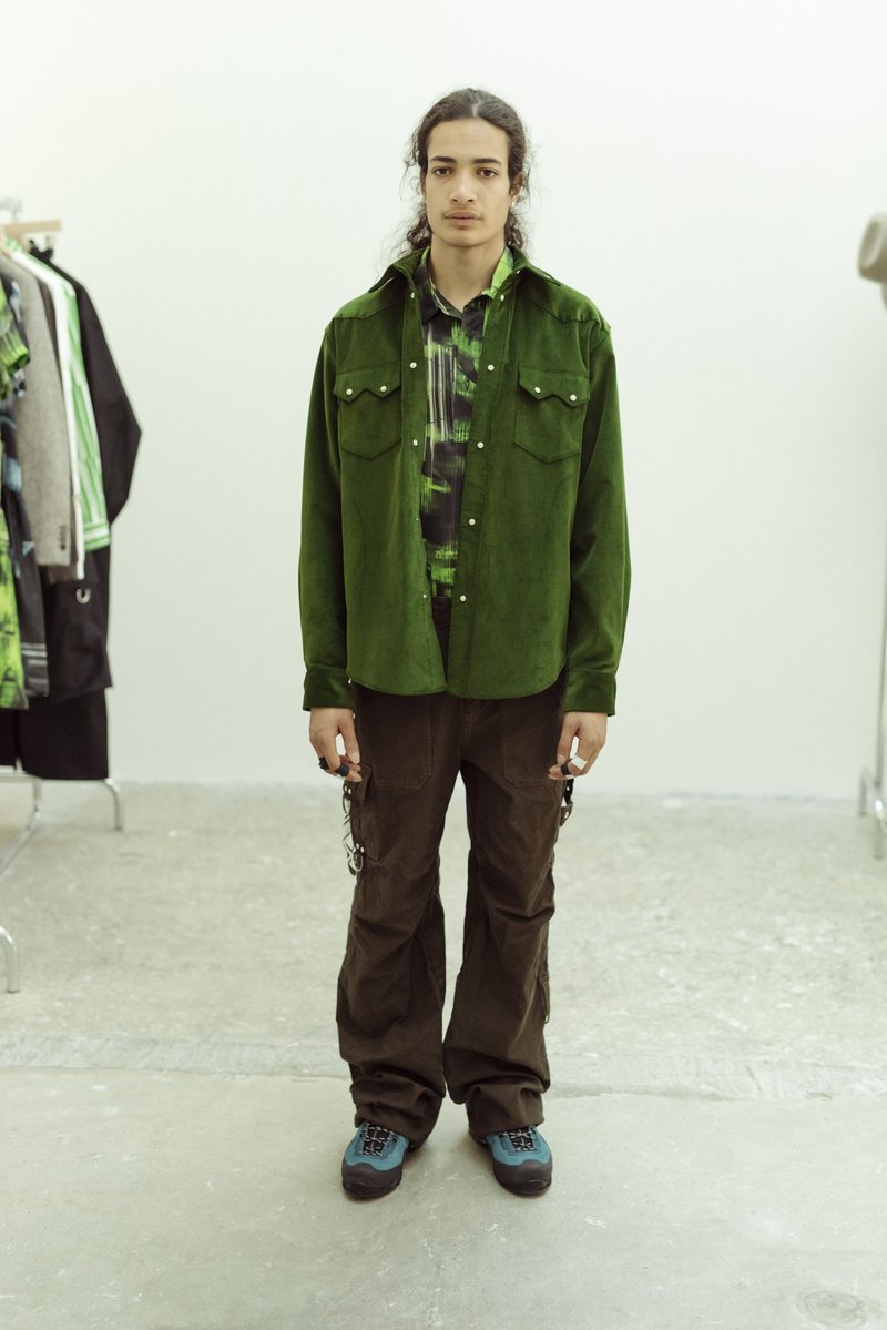 PHIPPS Summer Cord Rockhound Shirt - Emerald Green