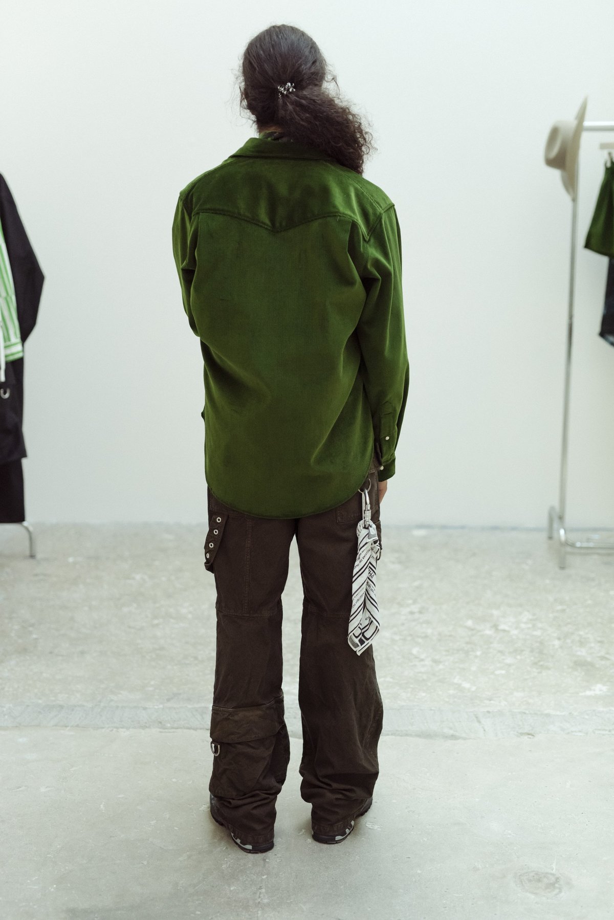 PHIPPS Summer Cord Rockhound Shirt - Emerald Green - Image 6 of 7