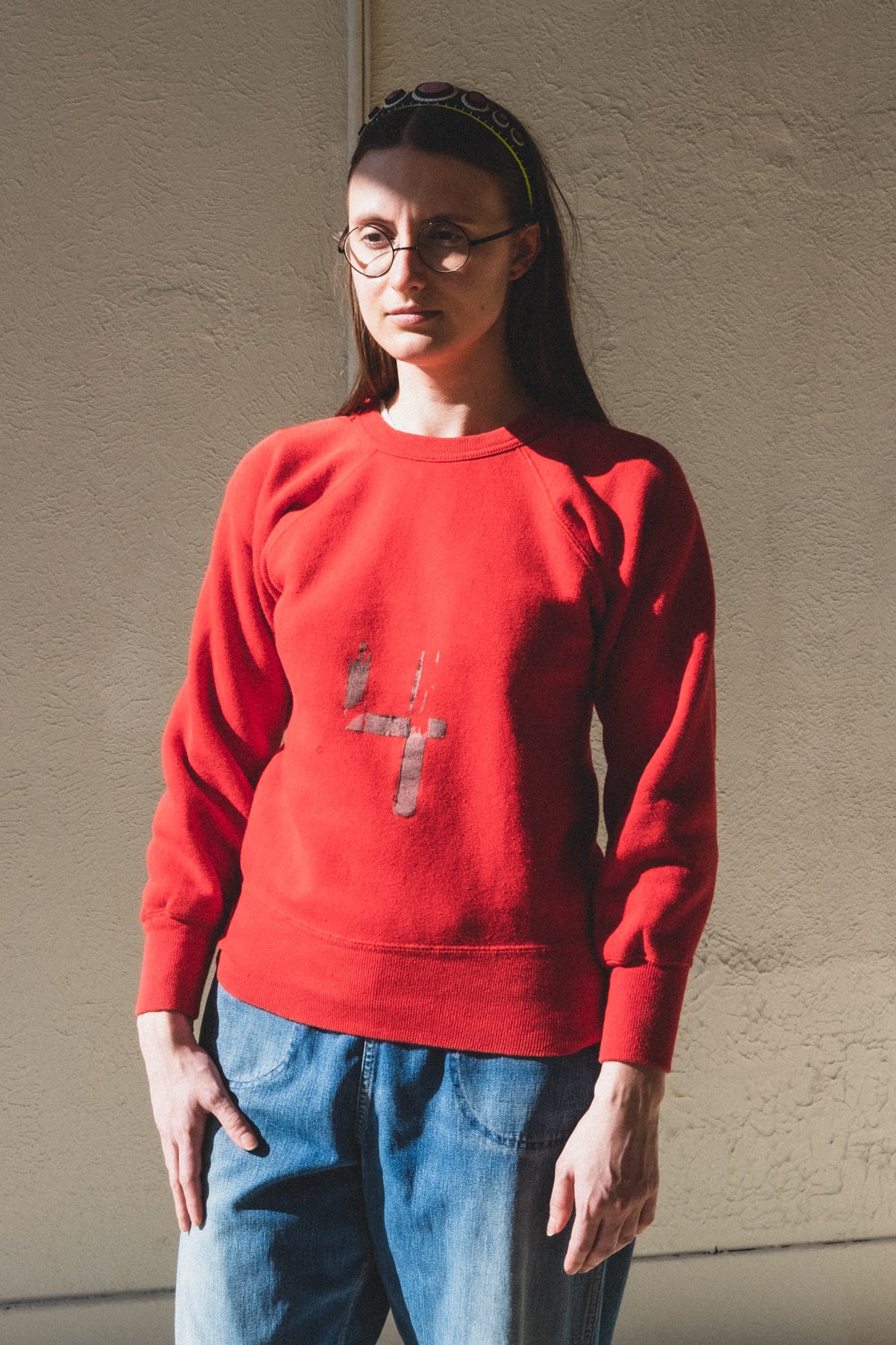 vintage red sweatshirt