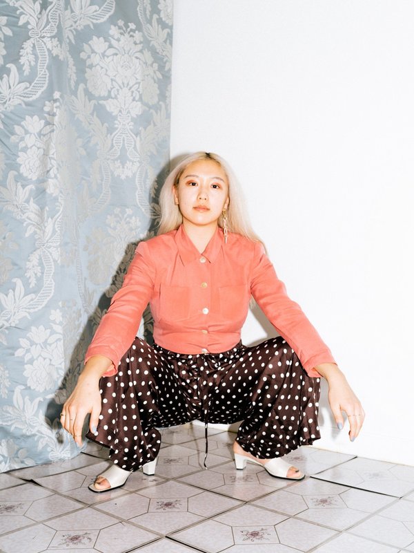 Wolcott : Takemoto Yayoi Pant - Brown Polka Dot Silk