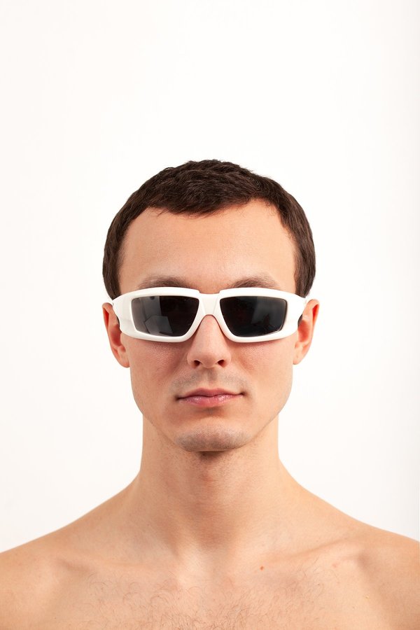 Rick Owens Tecuatl Sunglasses - White | Garmentory display picture 2