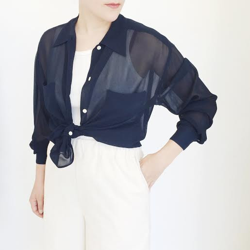 Navy Sheer Shirt Navy Sheer Shirt