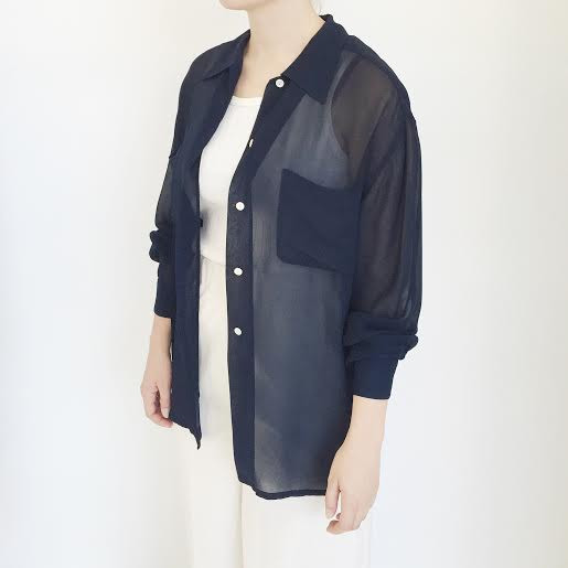 Navy Sheer Shirt Navy Sheer Shirt