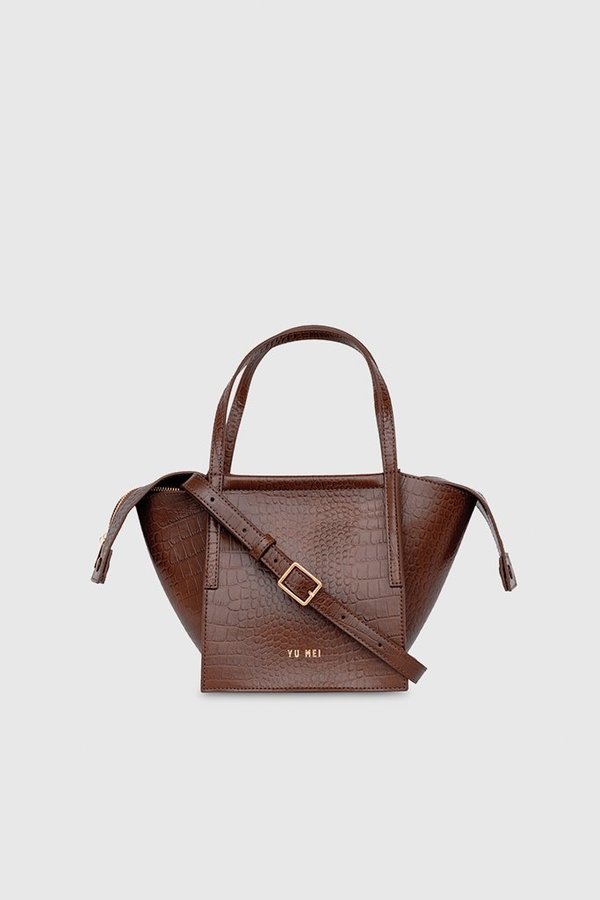 Yu Mei 3/4 Milly Bag Cognac Croc on Garmentory