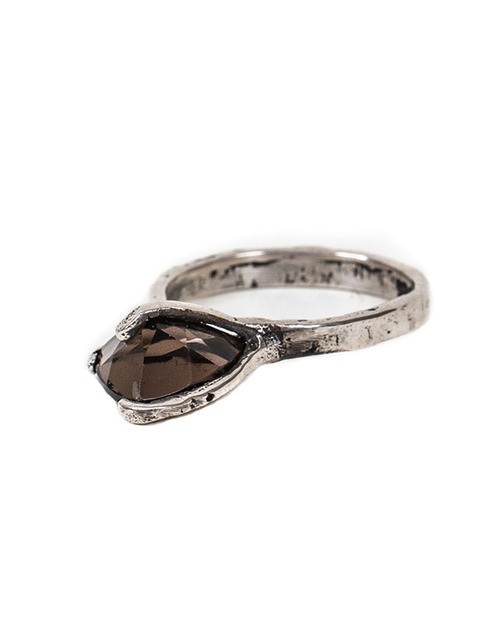 Unearthen Mini Spectra Ring with Smokey Quartz Unearthen Mini Spectra Ring with Smokey Quartz