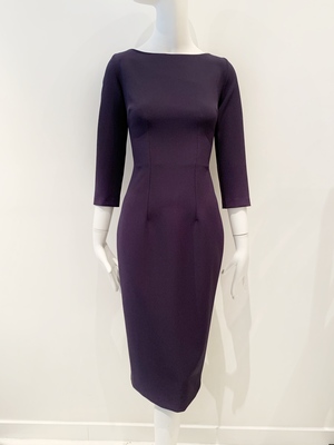 Safiyaa Crepe Boat Neck Dress