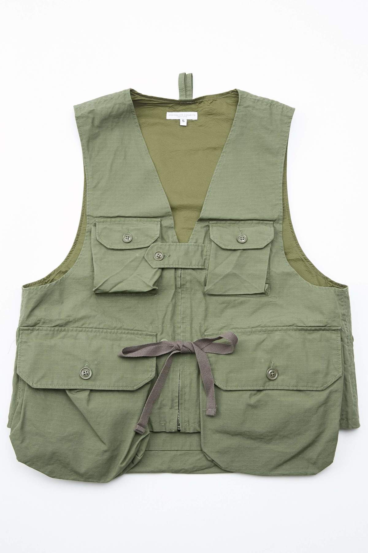【Engineered Garments】Game Vest Engineered Garments Game Vest - Olive | Garmentory