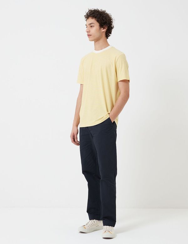 Folk Clothing Folk 1x1 Stripe T-Shirt - Light Gold/Ecru Folk Clothing Folk 1x1 Stripe T-Shirt - Light Gold/Ecru