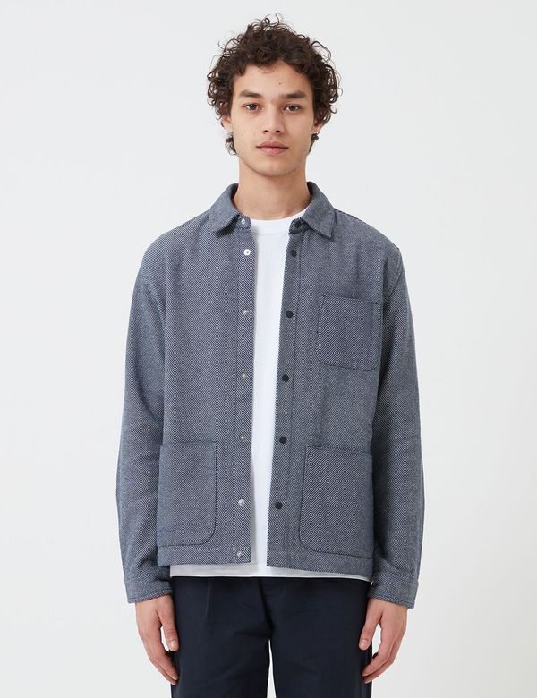 Folk Clothing Folk Assembly Jacket - Navy/Ecru Twill Folk Clothing Folk Assembly Jacket - Navy/Ecru Twill