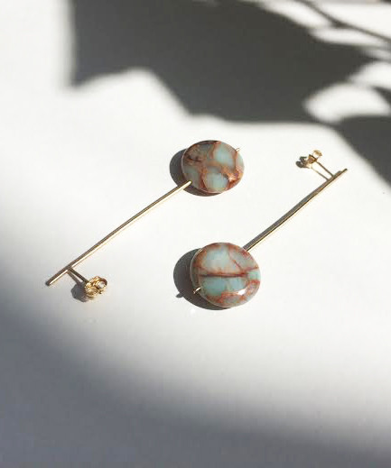 Baleen Opal Pendulum Drop Earrings Baleen Opal Pendulum Drop Earrings