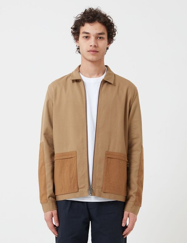 Folk Clothing Overlay Jacket - Tan Folk Clothing Overlay Jacket - Tan