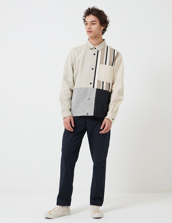 Folk Clothing Warp Jacket - Stone Black Patchwork Folk Clothing Warp Jacket - Stone Black Patchwork