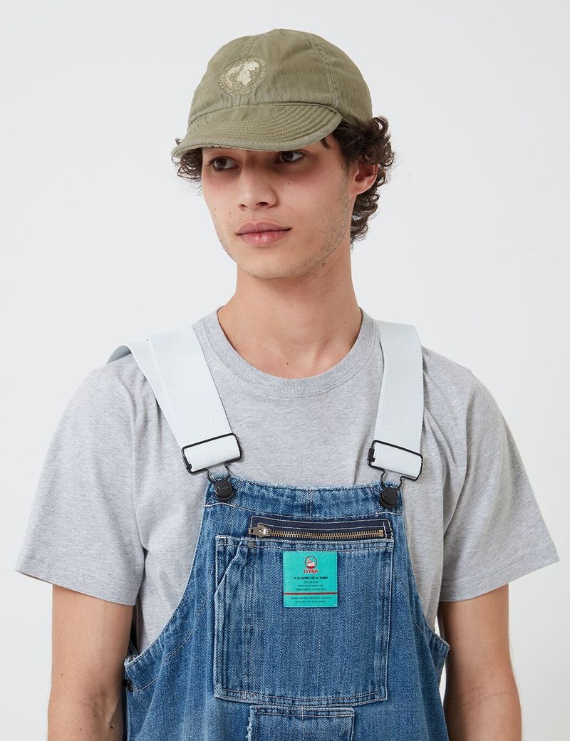 Nigel Cabourn Globe Mechanics Cap - Army Green | Garmentory