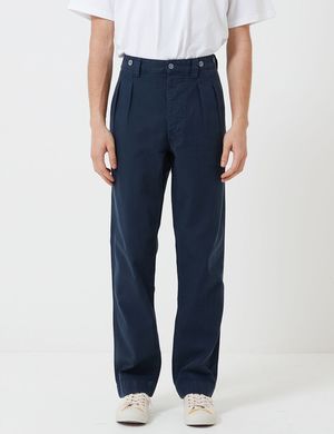 Nigel Cabourn Pleated Chino - Black/Navy | Garmentory