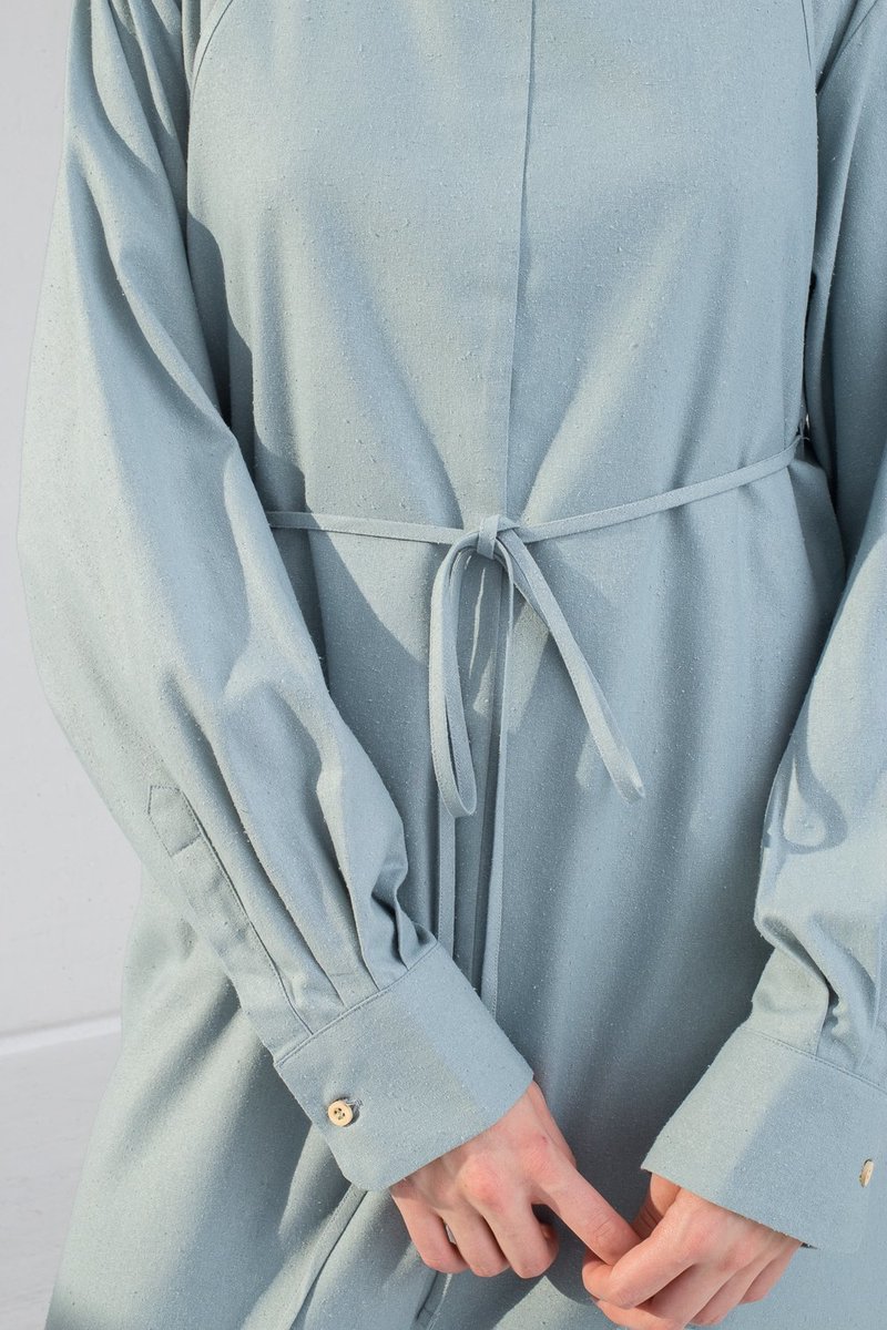 Baserange Yumi Apron Dress - Buja Blue | Garmentory