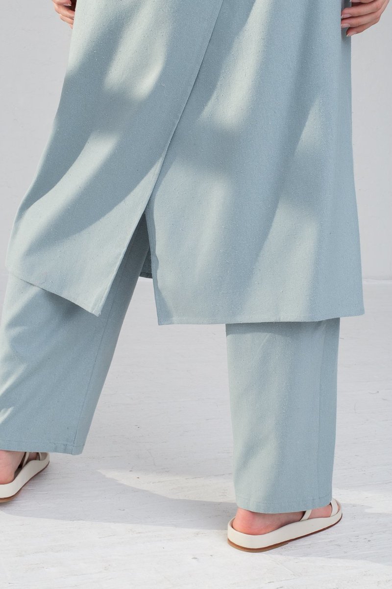 Baserange Yumi Apron Dress - Buja Blue | Garmentory