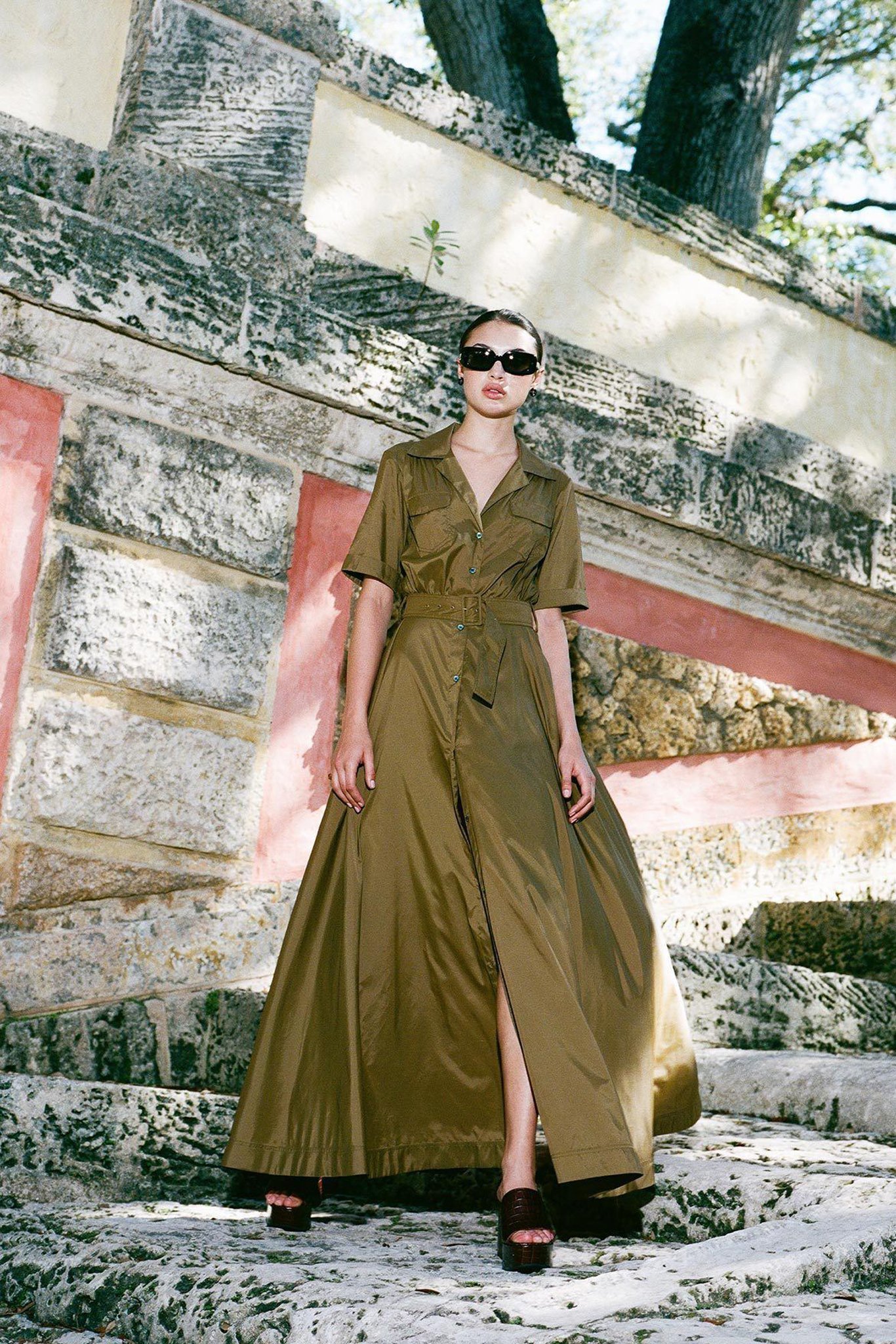 green emerald velvet dress STAUD Women's Deora Dress, Sergeant Green, XS at Amazon Women's Clothing  store