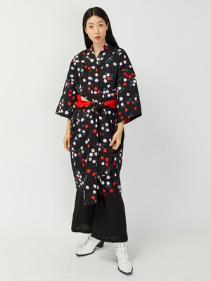Marimekko Autuas Taivannkukat Coat - Black/Poppy | Garmentory