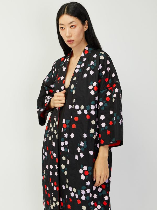Marimekko Autuas Taivannkukat Coat - Black/Poppy | Garmentory