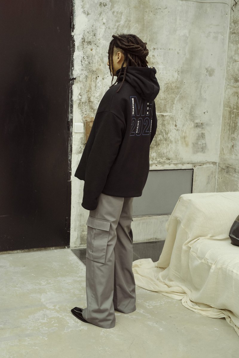 Martine Rose Alphonso Cargo Pocket Flare Trouser - grey