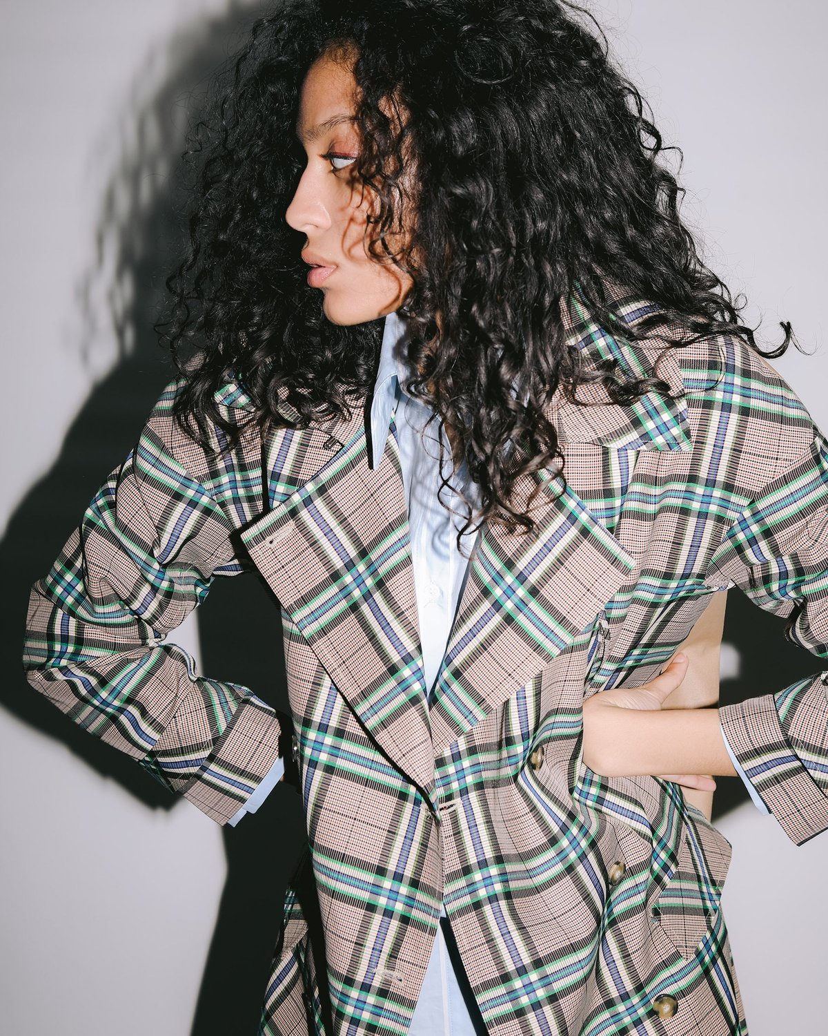 BIRGITTE HERSKIND Renee Trench Coat - Green Checks - Image 3 of 6