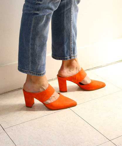 Intentionally Blank Sunset Orange Missy Mule Intentionally Blank Sunset Orange Missy Mule